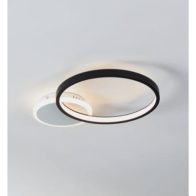 EGLO LED plafondlamp Gafares, zwart aluminium 41 cm afstandsbediening CCT