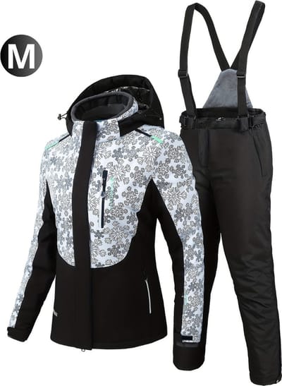 Livano Skipak - SkiBroek - Wintersport - Skijas - Ski Suit - Dames - 2-Delig - Zwart - Maat M