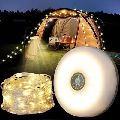 Lichtsnoer buiten - Camping lamp - TENZHVXI® - Waterdichte Ipx4 Buitenverlichting - 10 Meter Lengte Met 1200mah Batterij - Ideaal Voor Tent Camper En Festival