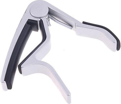 Luxe Aluminium Gitaar Capo / Klem - Capodaster Akoestische, Klassieke & Elektrische Guitar - Ukelel Akoestisch / Elektrisch / Klassiek - Deluxe Zilver
