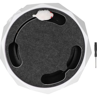 Interactief Kattenspeelgoed Teaser Kat Elektrisch Vangen Muis Muizen Draaitafel Kat Interactief Speelgoed gray