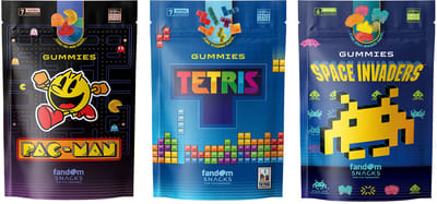 Fandom Snacks Space Invaders - Tetris - Pac-Man Fruit Juice Gummies 3 x 125g