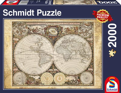 Schmidt - Legpuzzel - Historische wereldkaart - 2000 stukjes - Volwassenen - vanaf 14 jaar