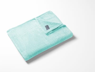Linnick Flanel Fleece Deken Croco - soft green - 140x200cm - Plaid