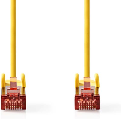 Nedis CAT6 Netwerkkabel - RJ45 Male - RJ45 Male - S/FTP - 1.00 m - Rond - LSZH - Geel - Label