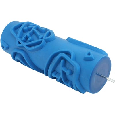 Patroon Verfroller Zachte Rubber Kop voor Muren Plafond Decoratief Textuur Gereedschap Blauw 105Y