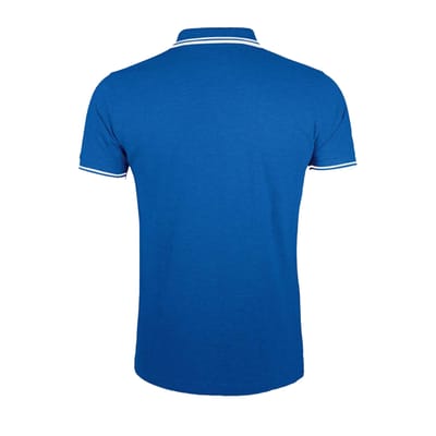 SOLS Heren Pasadena Poloshirt (Koningsblauw/Wit)