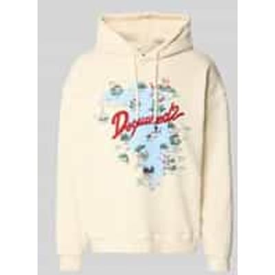 Relaxed fit hoodie met logoprint