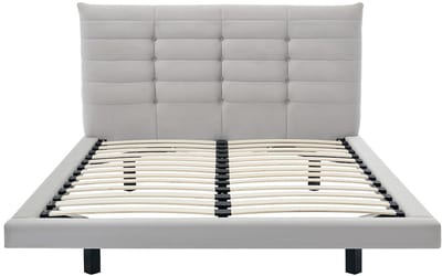 Vente-unique Bedframe stof grijs 160 x 200 cm NISATIO