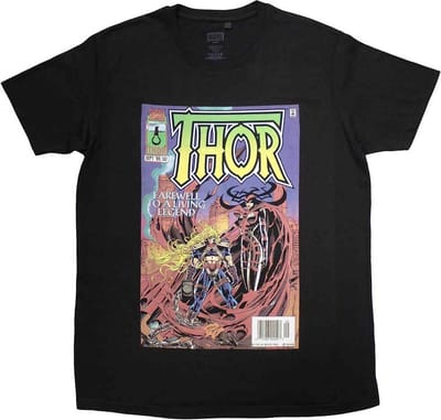 Marvel Thor - Thor Living Legend Comic Cover Heren T-shirt - S - Zwart