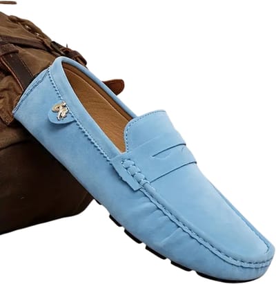Bovista Loafers Dames - Met Hak - Damesschoenen - Instappers - Lichtblauw - Maat 35.5