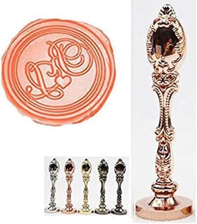 Wax Zegel Stempel - Monogram Stempel - Enveloppen Versieren - Aanpasbaar Met Initialen - 25 mm Diameter - Rose Goud Handvat