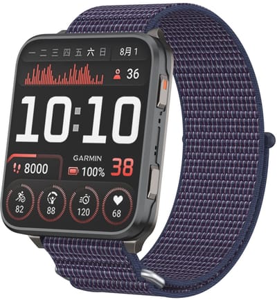Strap-it Nylon 'Alpine' bandje (24mm) geschikt voor Garmin Fenix 9 (Pro) 51mm / Fenix 8 (Pro) 51mm / Garmin Fenix 7x (Pro - Sapphire Solar) / Fenix 6x (Pro - Sapphire) / Fenix 5x (Plus) / Fenix 3 / Epix Pro (Gen 2 - 51mm) - Indigo Blauw
