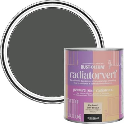 Rust-Oleum Donkergrijs Radiatorverf Hoogglans - Grafiet 750ml