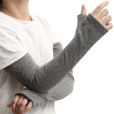 Livano Armwarmers Dames - Armstukken - Winter Polswarmers - Duimopening - Grijs
