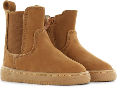 Shoesme Cognac Chelsea Bootje - Sneakers Kinderen - Jongens - Cognac - Leer - Maat 21