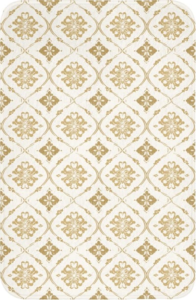 WC mat 40x60 cm - Antislip - Ornament - Klassiek - Goud - Toiletmat - Vloermat - Douchemat - Toilet tapijt - Toiletmatten