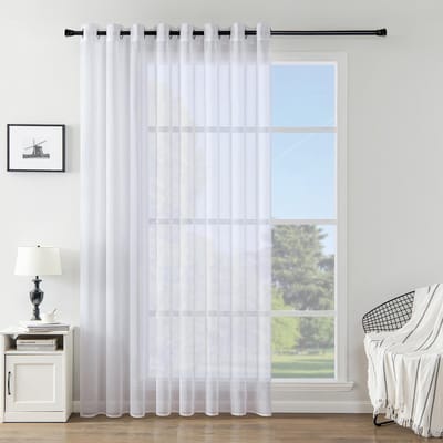 Dailygoods- Gordijn 300x225 cm - Transparant - Binnengordijn - Ringen - Polyester - Semi-transparant - Raamdecoratie