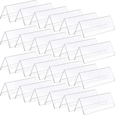 Naamplaten Bureaus - Naamkaartjes Tenten - Kantoor Conferentie - Dubbelzijdig Zichtbaar - 8.5x3 Inch - Transparant