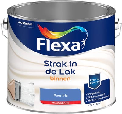 Flexa - Strak In De Lak Binnenlak Hoogglans - Puur Iris - Mengverf - 2,5 L