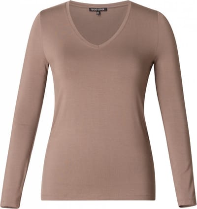 BASE LEVEL Yare Jersey Shirt - Dark Taupe - maat 36