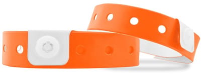 CombiCraft Blanco Smalle Vinyl Polsbandjes Oranje - 100 stuks