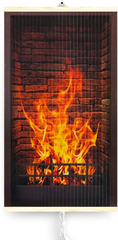 Infrarood Paneel - Warmtepaneel Sfeerhaard - Bijverwarmen Ruimte - Energiezuinig Model - 100 x 57 cm - Zwart