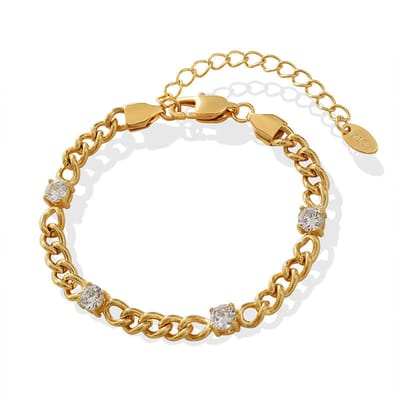 Schakelarmband met Zirkonia – Elegant & Glanzend | Twinolo