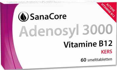SanaCore Adenosyl 3000 [ 100% Actieve vitamine B12 ] Zonder Foliumzuur