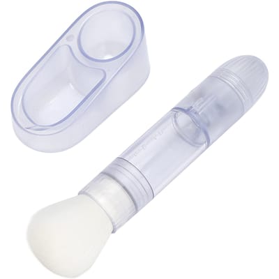 Nagelstofborstel 2 in 1 Multifunctionele Hulpmiddelen Comfortabele Grip Handige Snelle Losse Poederborstel white