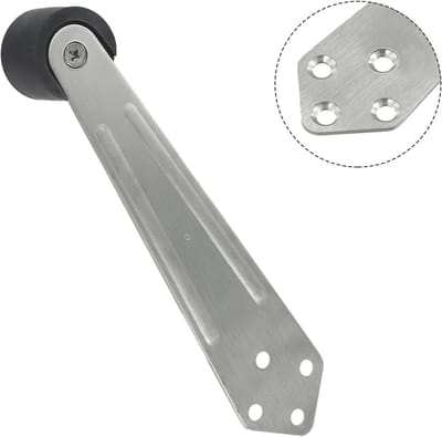 Deurstop Roestvrij Staal - Deurdemper Wandbeschermer - Deur Beschermen - 90 Graden Openingshoek - 16 x 4 x 3 cm