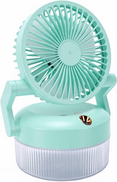 Bureauventilator Luchtbevochtiger - Tafelventilator - Persoonlijk Comfort - 2-in-1 Functie - 800 ml Tank - Groen