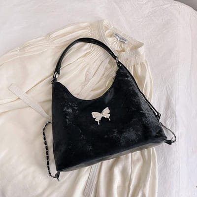 Koreaanse Stijl Vlinder Mode Rugzak Nieuwe Ketting Eén-schouder Crossbody Tas Student Klas Grote Capaciteit Draagtas gray