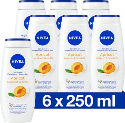 Nivea Care Douchegel Apricot en Apricot Seed Oil - Voordeelverpakking 6 x 250 ml