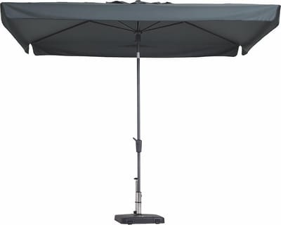 Madison Parasol Rechthoek Delos 200 x 300 Grijs | Topkwaliteit rechthoekige & kantelbare parasol met handig draaimechanisme | 100% polyester doek