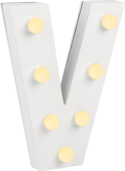 Verlichting | LED Letter | Letter V | Afmeting: 16x11cm