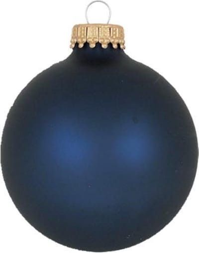 Donkerblauwe / Nacht Blauwe Kerstballen 7 cm mat - doosje van 8