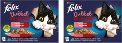 2x Felix - Dubbel Zo Lekker Mix Selectie in Gelei - Kattenvoer - 12x85g