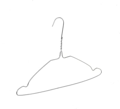 De Kledinghanger Gigant - Draadhanger - Stomerijhanger - Kinderen - 405-22 - 75 Stuks - metaal - Verzinkt - Rokinkepingen - 32 cm - Ø 2,2 mm - Kledinghanger - Kleerhanger - Kinderhanger (405_22/75)