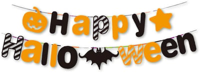 Q2P - Halloween - Slingers - Decoratie - Versiering - Spooky - Oranje & Zwart
