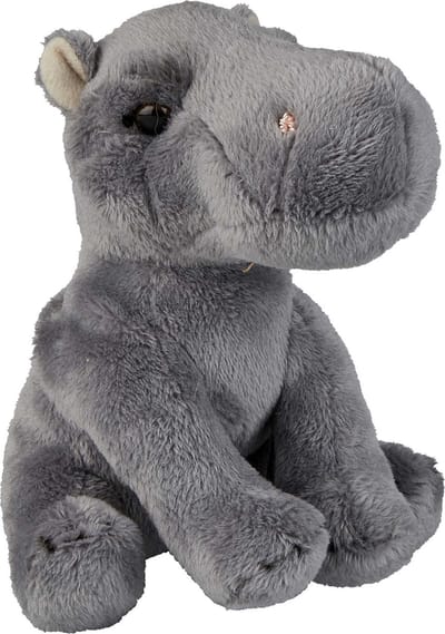 Ravensden Pluche knuffel dier Nijlpaard - 15 cm - wilde dieren knuffel