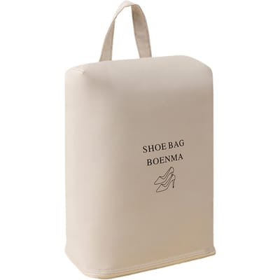 Reis Schoentassen Waterdicht Draagbare Schoentassen Organizer Stofdicht Draagbare Kleine Schoenen Organizer voor Reizen Wandelen beige