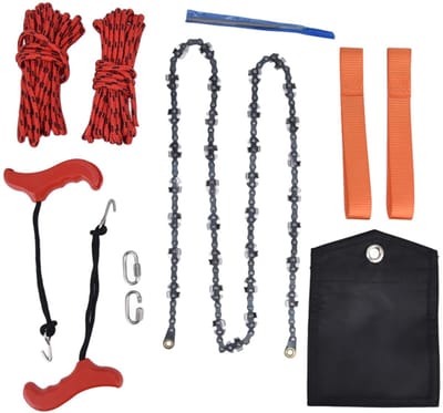 Dailygoods- Zakkettingzaag 150 cm - Opvouwbaar - Handkettingzaag - Ergonomische Handgreep - 65 Mangaanstaal - Duurzaam en Lichtgewicht