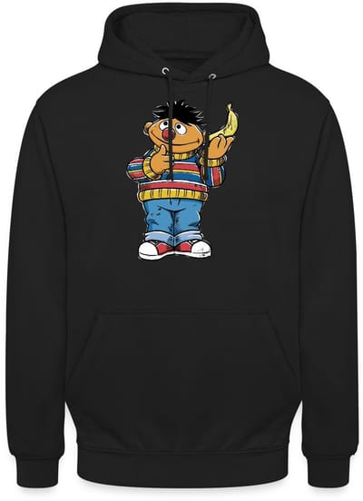 Sesamstraat Ernie Banana Telefoon Hoodie Unisex