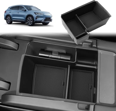 Center Console Opbergdoos voor BYD Seal U DM-i 2024-2026, Armsteun Organizer met Rubber Mat, Praktische Accessoires voor Auto-interieur