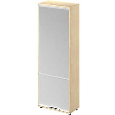 Schäfer Shop Genius Roldeurkast met verticale roldeur TETRIS WOOD, 5,5 ordnerhoogten, H 2270 mm, hoogte incl. glijders, esdoornpatroon