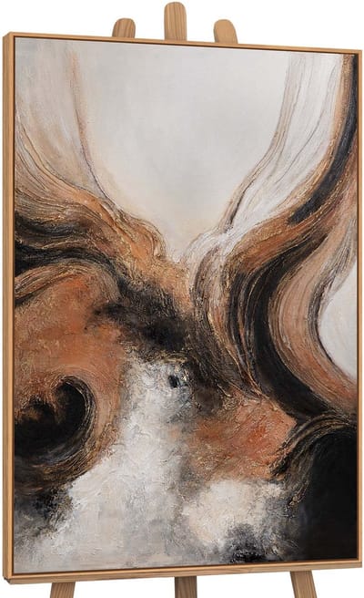 Canvas schilderij handgeschilderd element in motion abstract – YS-Art Gallery – Luxe wanddecoratie voor woonkamer – Modern schilderij voor slaapkamer en hal