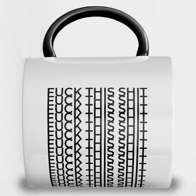 Hidden Message - Fuck This Shit Mok - Zwart - Mok Met Humor - Kantoor Mok
