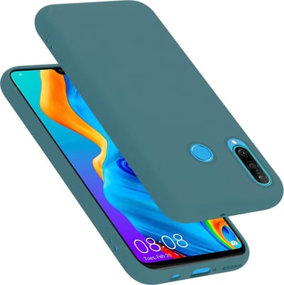 Cadorabo Hoesje geschikt voor Huawei P30 LITE in LIQUID GROEN - Beschermhoes gemaakt van flexibel TPU silicone Case Cover