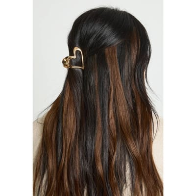 boohoo Dames Liefdeshart Metalen Klauwclip | Goud
